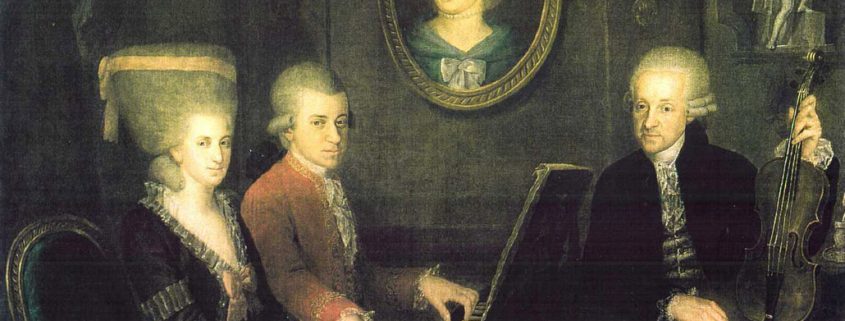 Gemälde: Mozart und Constanze am Klavier