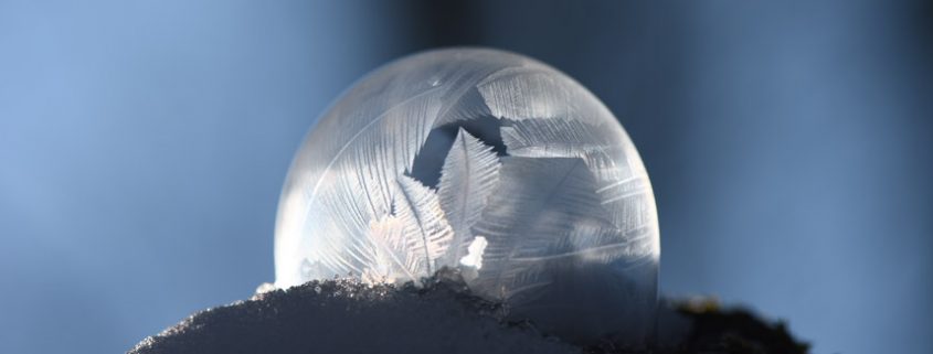 eine gefrorene Seifenblase