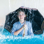 Plakat zur Wasserausstellung im Monatsschlössel in Hellbrunn